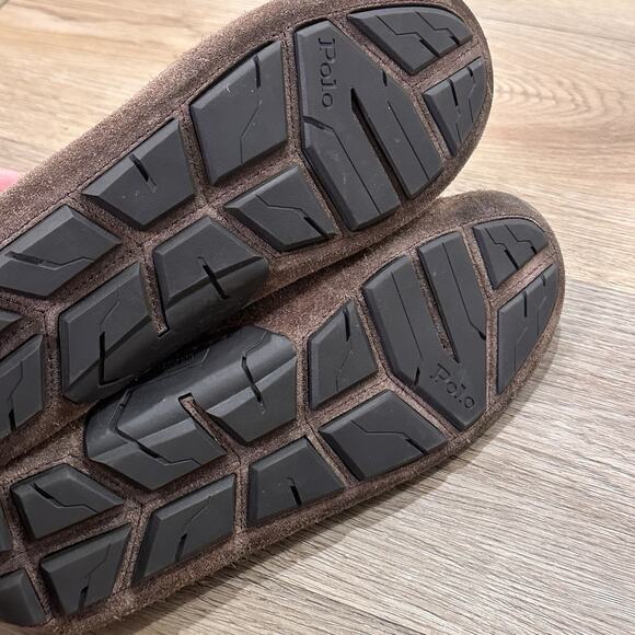 Polo Ralph Lauren Anders Loafer Men’s Sz 7 Driving Suede Leather Tassels Shoes - Picture 8 of 13